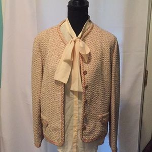 New Vintage Castleberry knit jacket & blouse